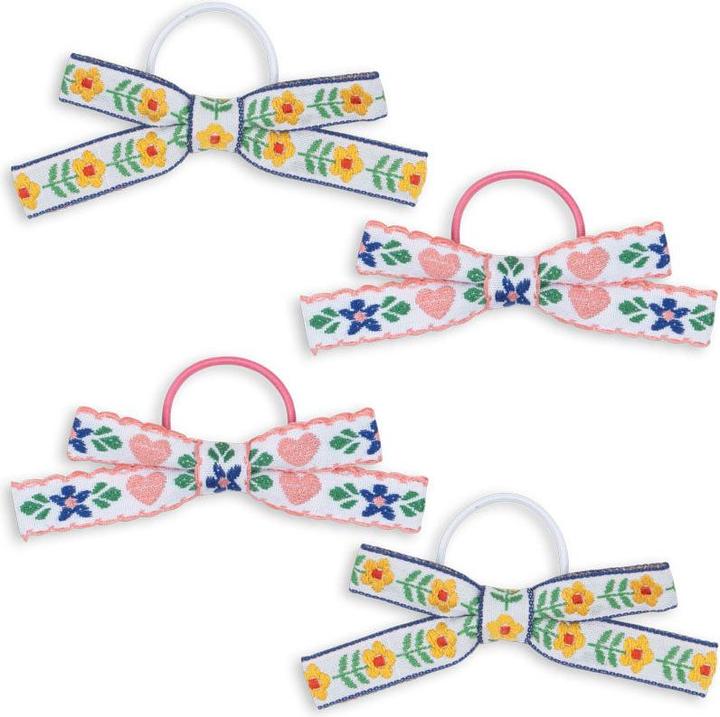 Actual product image Konges Slojd 4Pack Haargummis Schleife White (Set)