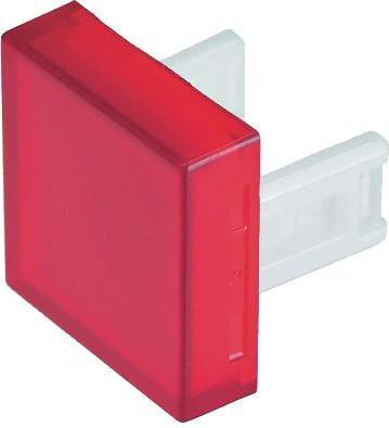 Actual product image EAO Spherical cap square red, transparent plastic 31 Series Switches