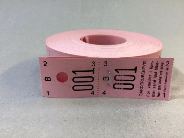 Produktbild Antalis Garderobe Zahlen rosa 2-teilig 48 2x500pcs - (1000 Stk.)