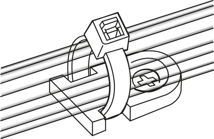 Actual product image HellermannTyton Mounting base (Fixing loops, 12.50 mm, 100 pcs.)