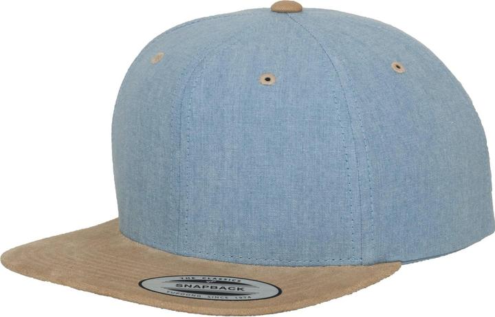 Flexfit Chambray-Synthetic-Suede Snapback (One Size)