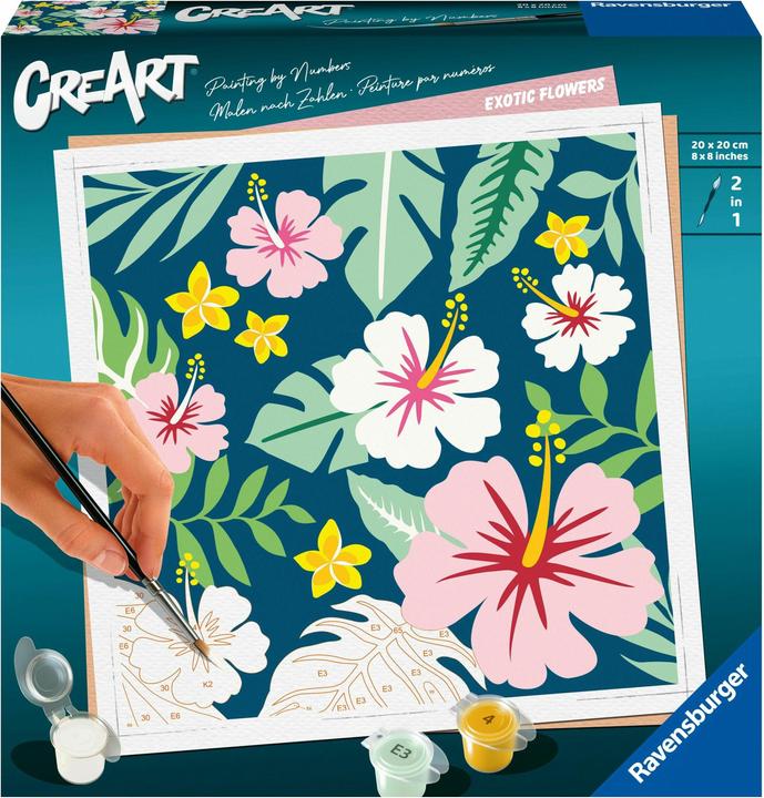 Produktbild Ravensburger CreArt - Malen nach Zahlen 23729 - Exotic Flowers - ab 12 Jahren