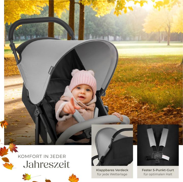 Actual product image tectake Buggy-Kinderwagen Emma, klappbar, 5-Punkt-Gurt, mit Bremse