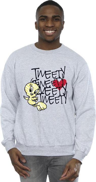 Actual product image Looney Tunes Mens Tweety Love Heart Sweatshirt (M)
