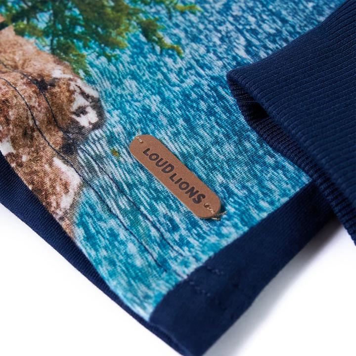 Immagine prodotto VidaXL Camicia a maniche lunghe da bambino blu navy 116,Materiale: 100 (116)