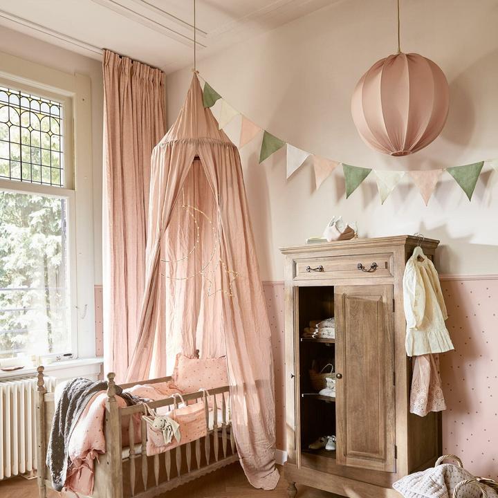 Produktbild Loberon Wimpelgirlande Rêveline rosa/grün/creme