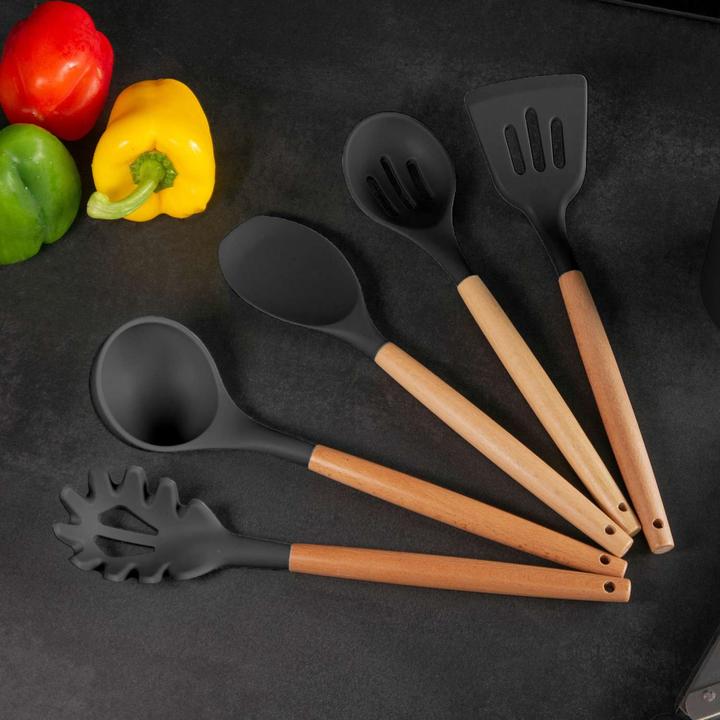 Produktbild Intirilife 12-teiliges Küchenutensilien Set mit Zange Schneebesen Pfannenwender