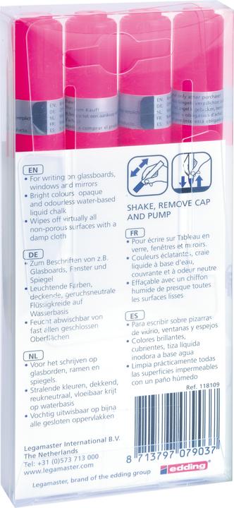 Produktbild Legamaster Glassboard Marker 7-118109 4 Stück, pink (Pink, 2 mm, 4 x)