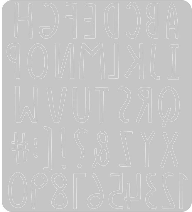 Actual product image Sizzix Thinlits Die - Hand Drawn Alphabet