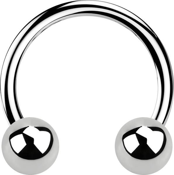 Produktbild Star Piercing Micro Circular Barbell silber mit zwei Kugeln (Chirurgenstahl 316L, ohne Messing)