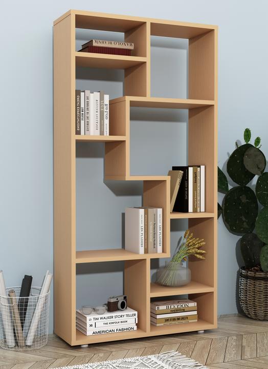 Produktbild VCM Holz Standregal Bücherregal Medienregal Aufbewahrung Raumteiler Deko Regal Lanisa M (58 x 20 x 116 cm)