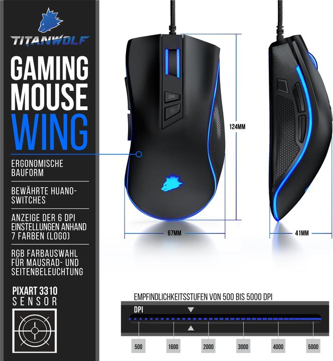 Actual product image Titanwolf Wing (Cable)