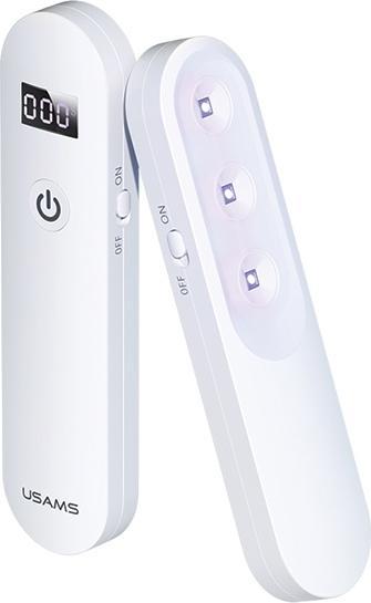 Actual product image Usams Lampa dezynfekująca mini UV-C ręczna sterylizator biały/white ZB159XDD01 (US-ZB159)