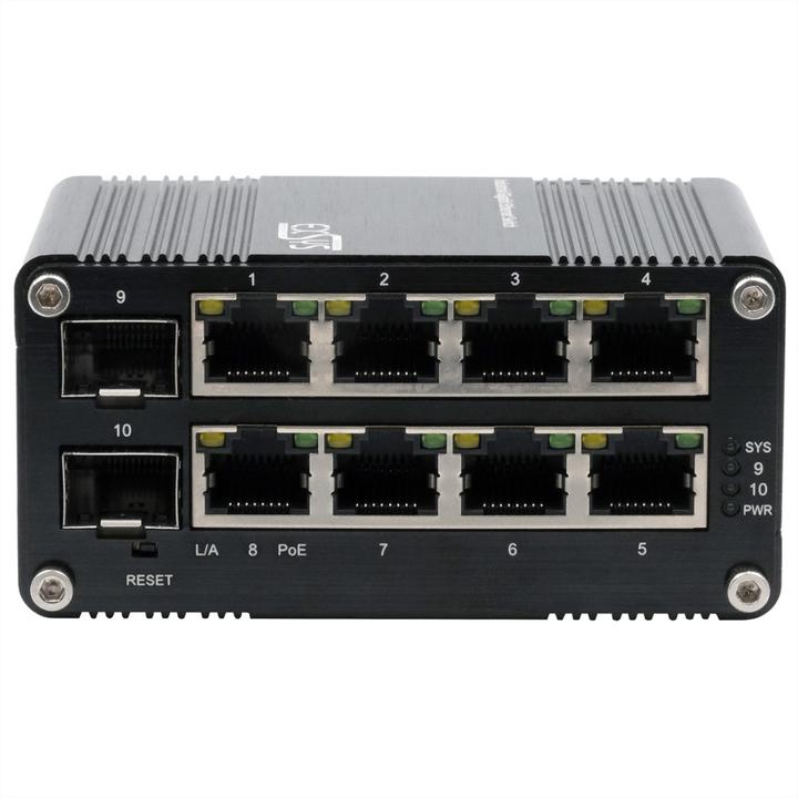 Image du produit Exsys Mini commutateur PoE+ administrable sur le Web 8x 1 Gbit/s + 2x SFP (10 Ports)