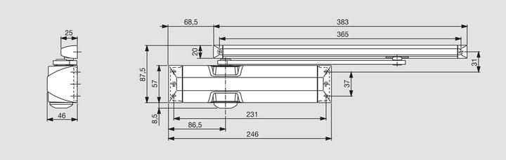 Actual product image Dormakaba Ts 90 En 3-4 (French window, Entrance door, Wooden door, Room door, Indoor)