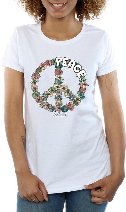 Actual product image Woodstock Womens/Ladies Floral Peace Cotton T-Shirt (XXL)