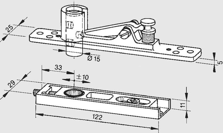 Produktbild Dormakaba Zapfenbänder für Pendeltüren (Zimmertür, Eingangstür, Holztür, Balkontür, Indoor)
