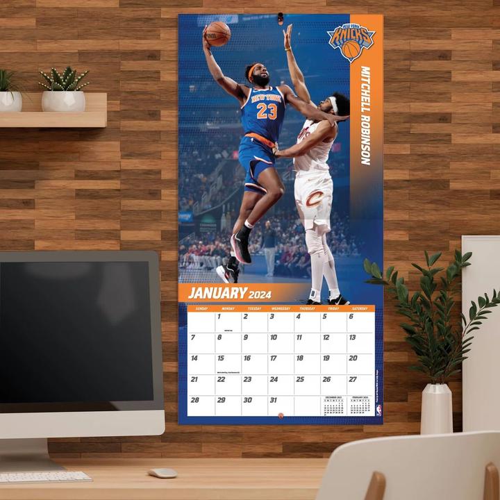 Immagine prodotto NBA - New York Knicks - 30,5 x 30,5 cm Calendario da parete 2024 (Spagnolo, Inglese, Italiano, Francese, Tedesco)