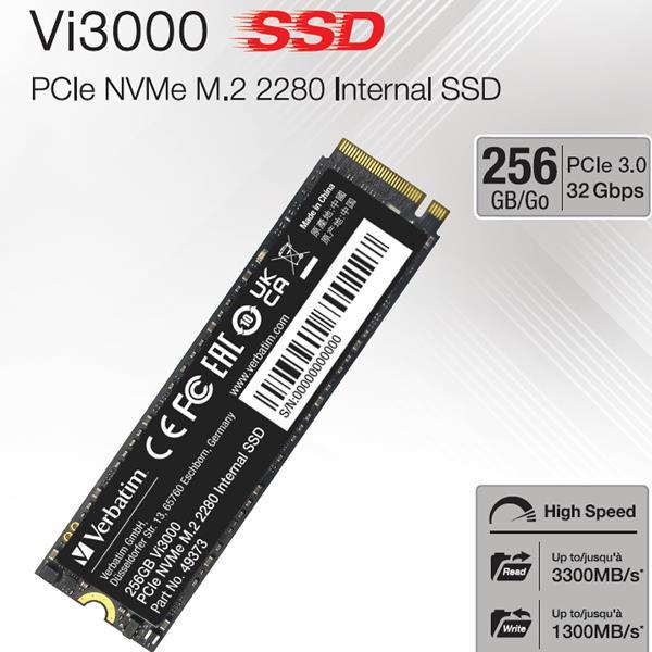 Actual product image Verbatim Vi3000 (256 GB, M.2 2280)