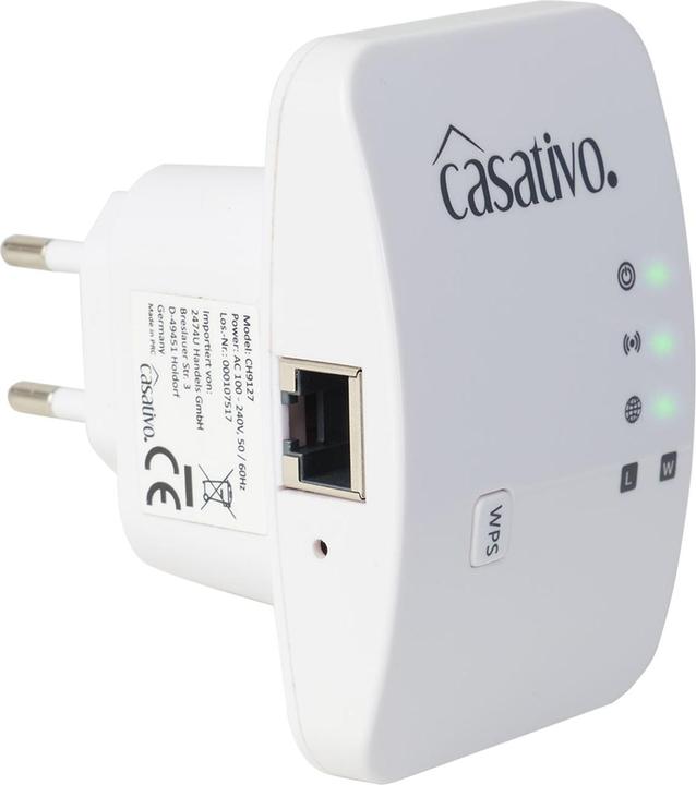 Immagine prodotto Casativo 2er-Set Mini-WLAN-Repeater mit WPS-Funktion, 300 Mbit/s, LAN-Anschluss & 2,4 GHz (300 Mbit/s)