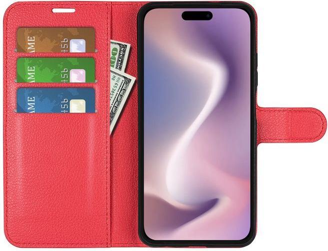 Actual product image MU Classic Litchi Leather Bookcover Series (Apple iPhone 16 Pro)