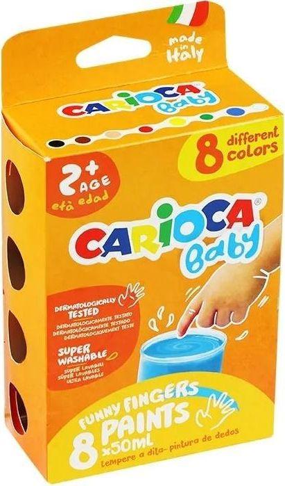 Carioca Tempera paints for finger painting 8 colours (Multicoloured, 50 ml)