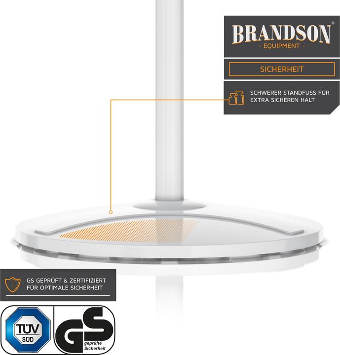 Actual product image Brandson Pedestal fan 40 cm Ø, remote control, display, oscillation, height & head adjustable, 60W, white (57 dB)