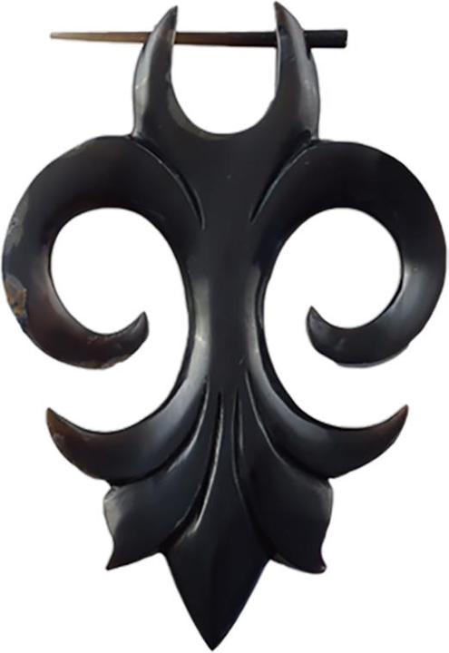 Immagine prodotto Star Piercing Orecchino con fiore di corno di bufalo d'acqua (Organico, senza ottone)