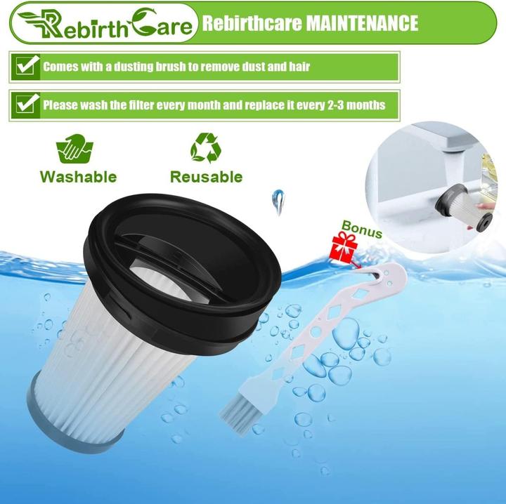 Image du produit Plutoos VCH9632 Filtre pour Grundig VCH9629 VCH9630 VCH9631 VCH9632 VCH9832 VCH9829 Aspirateur à main