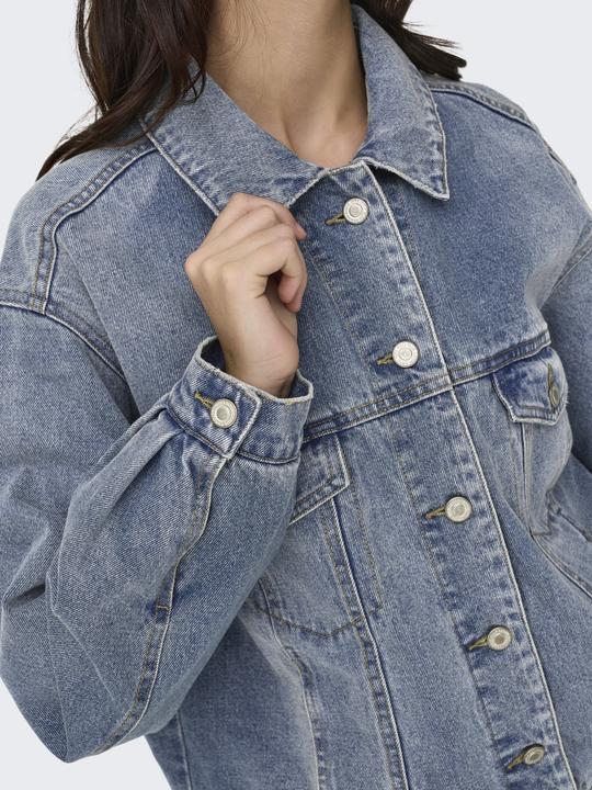 Produktbild Only Fly-Away Kragen Ärmelbündchen mit Knopf Jacke Jeansjacke (XL)