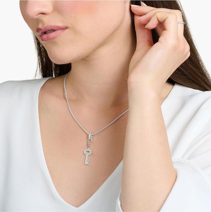 Actual product image Thomas Sabo Charm pendant key white stones silver (925 silver)