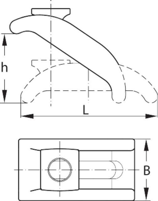 Produktbild Amf Spannpratze kurz. mit U-Stück Ausfü 77180 (16 mm)