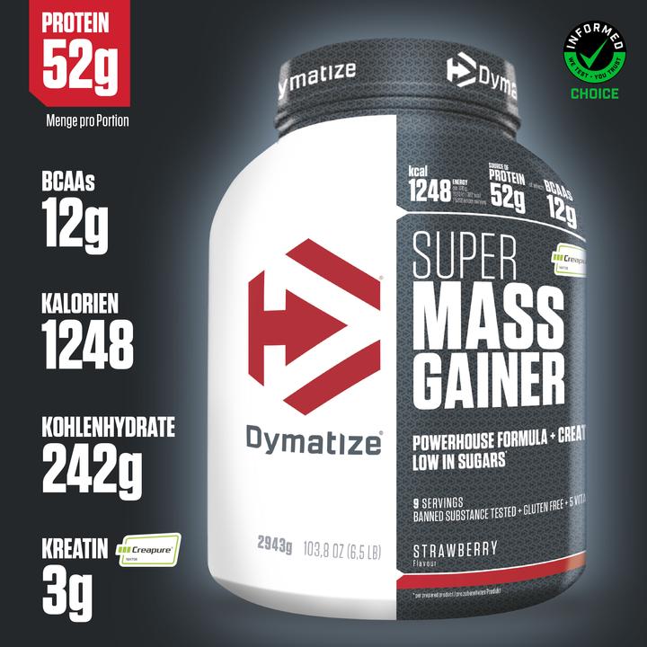 Immagine prodotto Dymatize Super Mass Gainer alla fragola (Fragola, 1 pz., 2943 g)