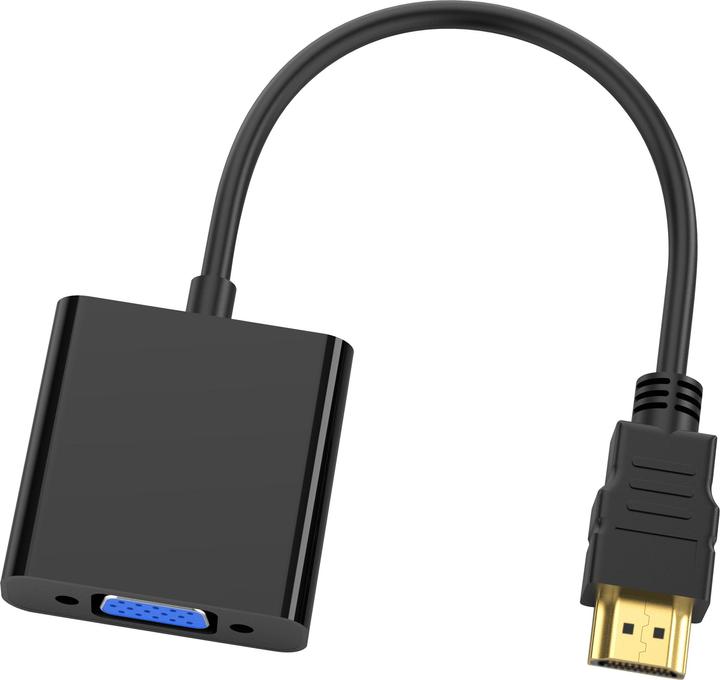 Produktbild Conceptronic Adapter HDMI -> VGA 1080P 60Hz 0.25m sw (HDMI, 25 cm)