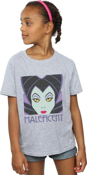 Actual product image Disney Girls Maleficent Cropped Head Cotton T-Shirt (152, 158)