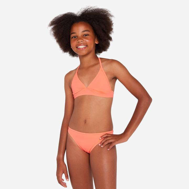 Image du produit Olaian Maillot 2 pièces surf Fille - Tali corail (140)