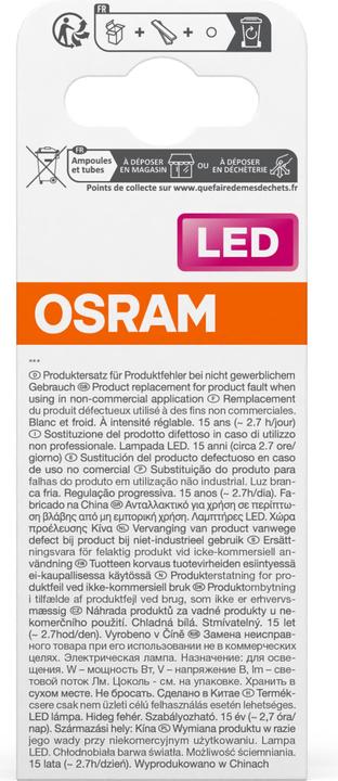 Immagine prodotto Osram Retrofit a LED Classic P (E14, 6.50 W, 806 lm, 1 x, D)