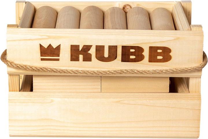 Actual product image Selecta Spielzeug KUBB Vikings game in a wooden box
