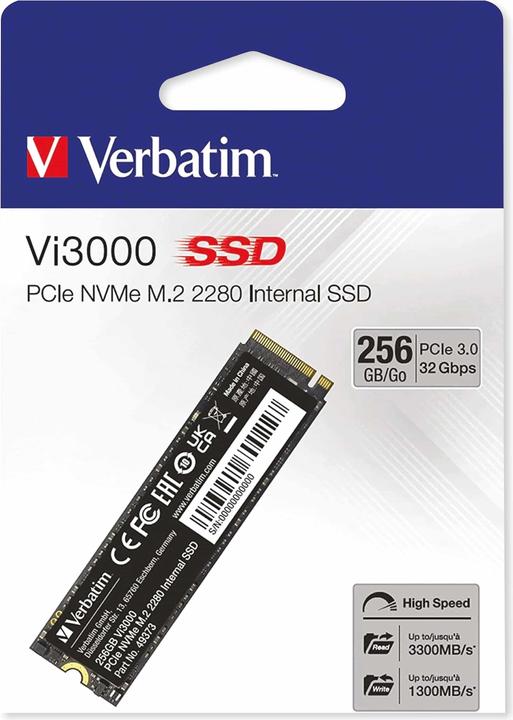 Actual product image Verbatim Vi3000 (256 GB, M.2 2280)