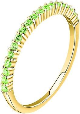 Produktbild La Petite Story - Elegant gold-plated ring with green zircons Silver LPS03AWV210 - Circuit: 52 mm (52)