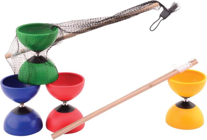 Johntoy Diabolo coloré avec des baguettes en bois