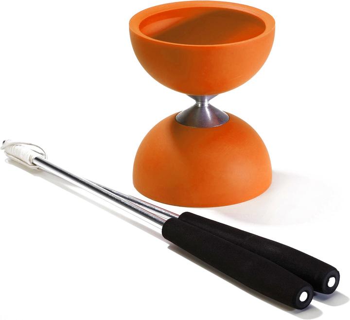 Immagine prodotto Eureka! Diabolo di gomma con stokken di alluminio - Oranje