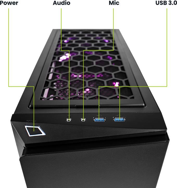 Actual product image Megaport Gaming PC Intel Core i7-12700F (Intel Core i7-12700F, 16 GB, 1000 GB)