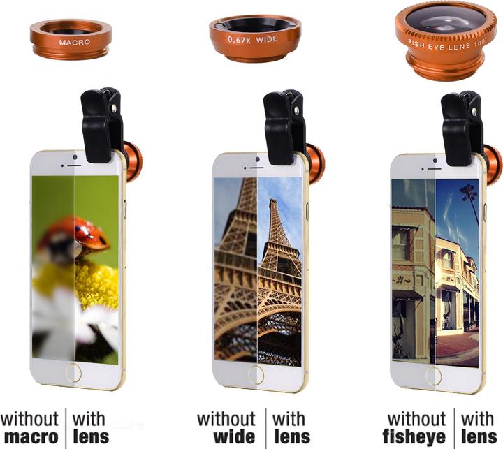 Image du produit SBS Kit de lentilles 3 en 1 pour smartphone