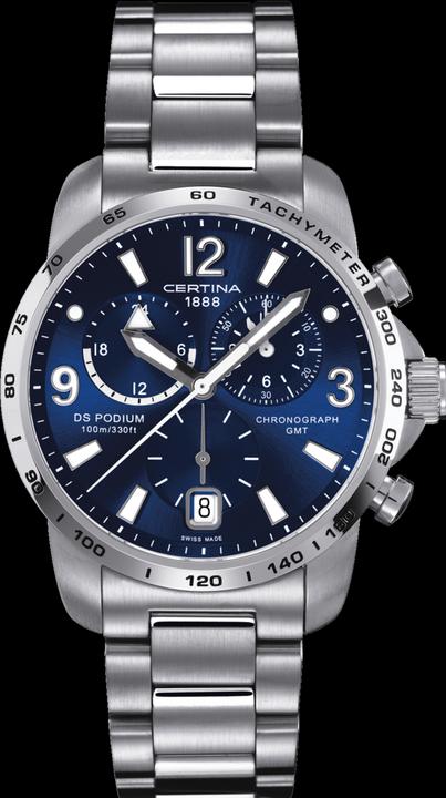 Actual product image Certina DS Podium Chronograph GMT (Analogue wristwatch, Swiss made, 42 mm)