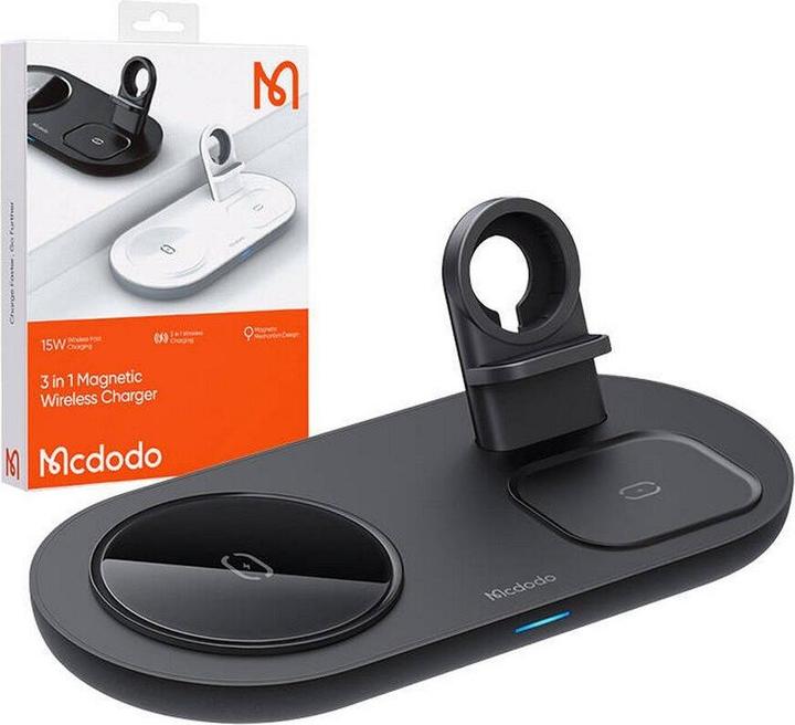 Actual product image Mcdodo 3 in 1 Wireless Charger 15W - Black (15 W)