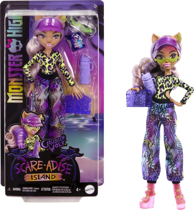 Actual product image Monster High Scare-adise Island Clawdeen Wolf Doll