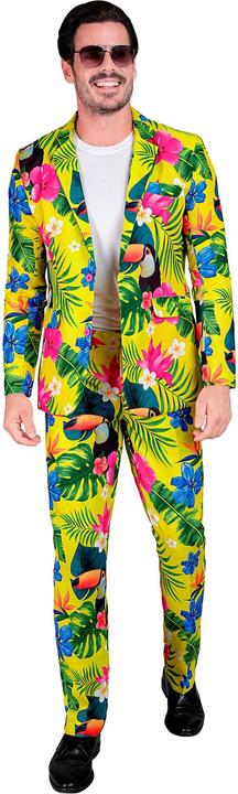 Produktbild Widmann Party Fashion Anzug mit Neon Tropen Muster Jackett & Hose (L)