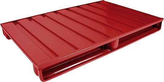 Image du produit Heson-Werk Palette plate en acier, L x l 1200 x 1000 mm, force 1500 kg, rouge feu.