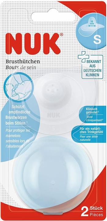 Image du produit NUK Protège-mamelons pour mamelons sensibles, taille S, 2 pièces, boîte de protection incluse (S)